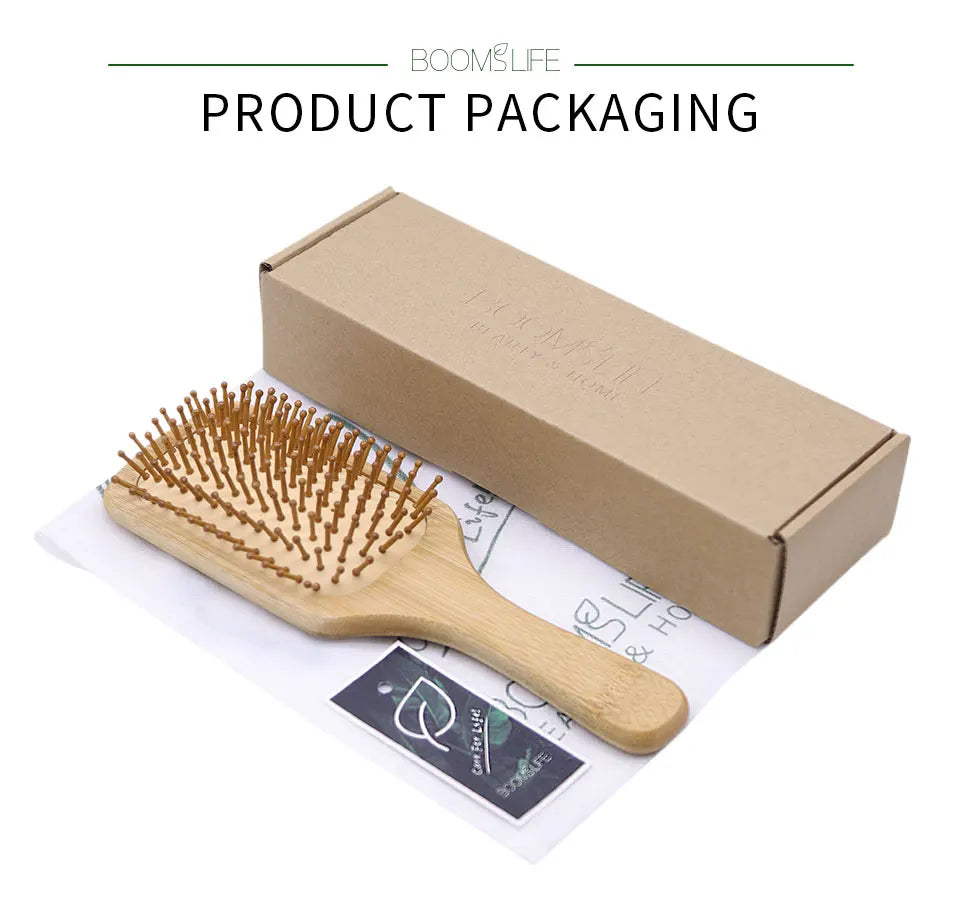 Bamboo Wide-Tooth Scalp Massage Hair Comb