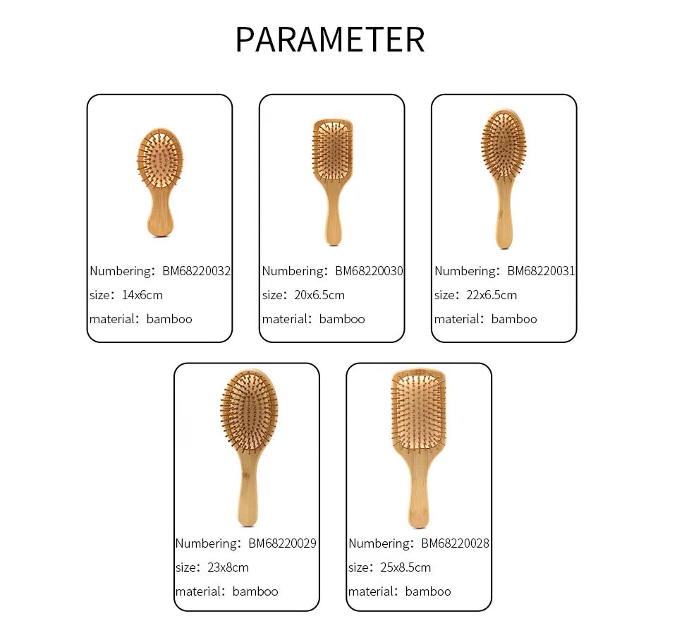 Bamboo Wide-Tooth Scalp Massage Hair Comb