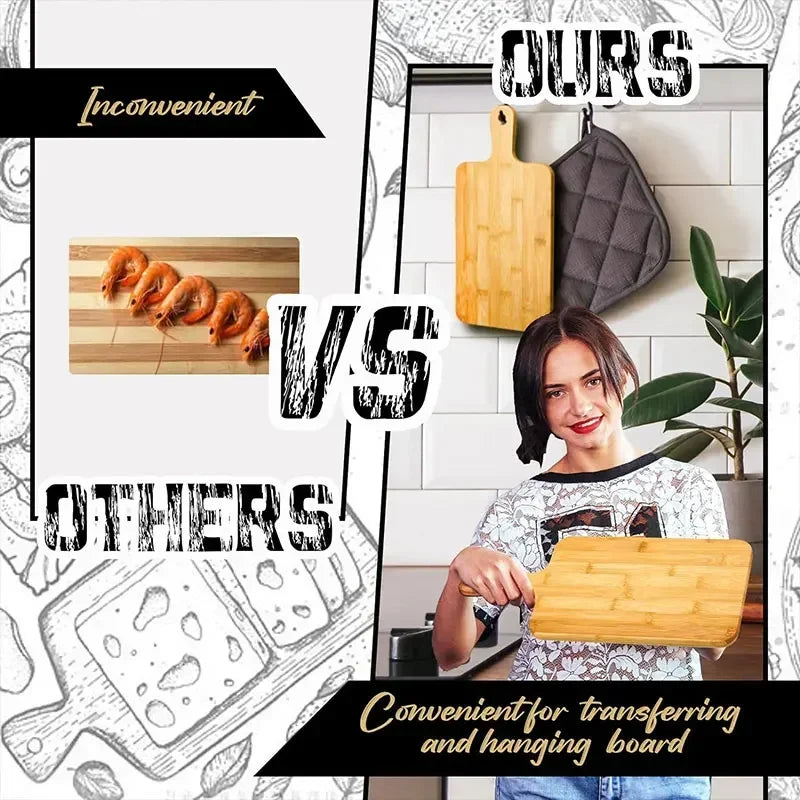 Bamboo Cutting & Serving Board with Handle