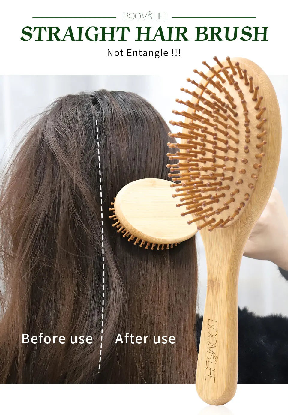 Bamboo Wide-Tooth Scalp Massage Hair Comb