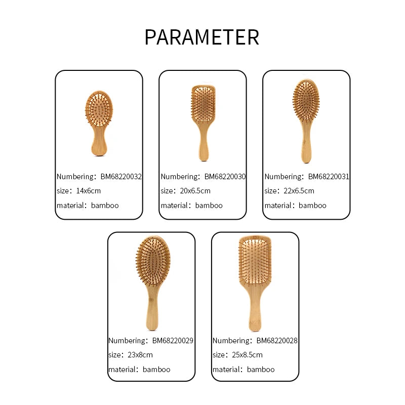 Bamboo Wide-Tooth Scalp Massage Hair Comb