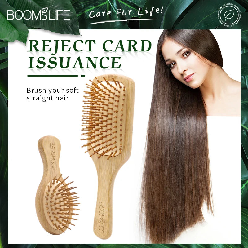 Bamboo Wide-Tooth Scalp Massage Hair Comb