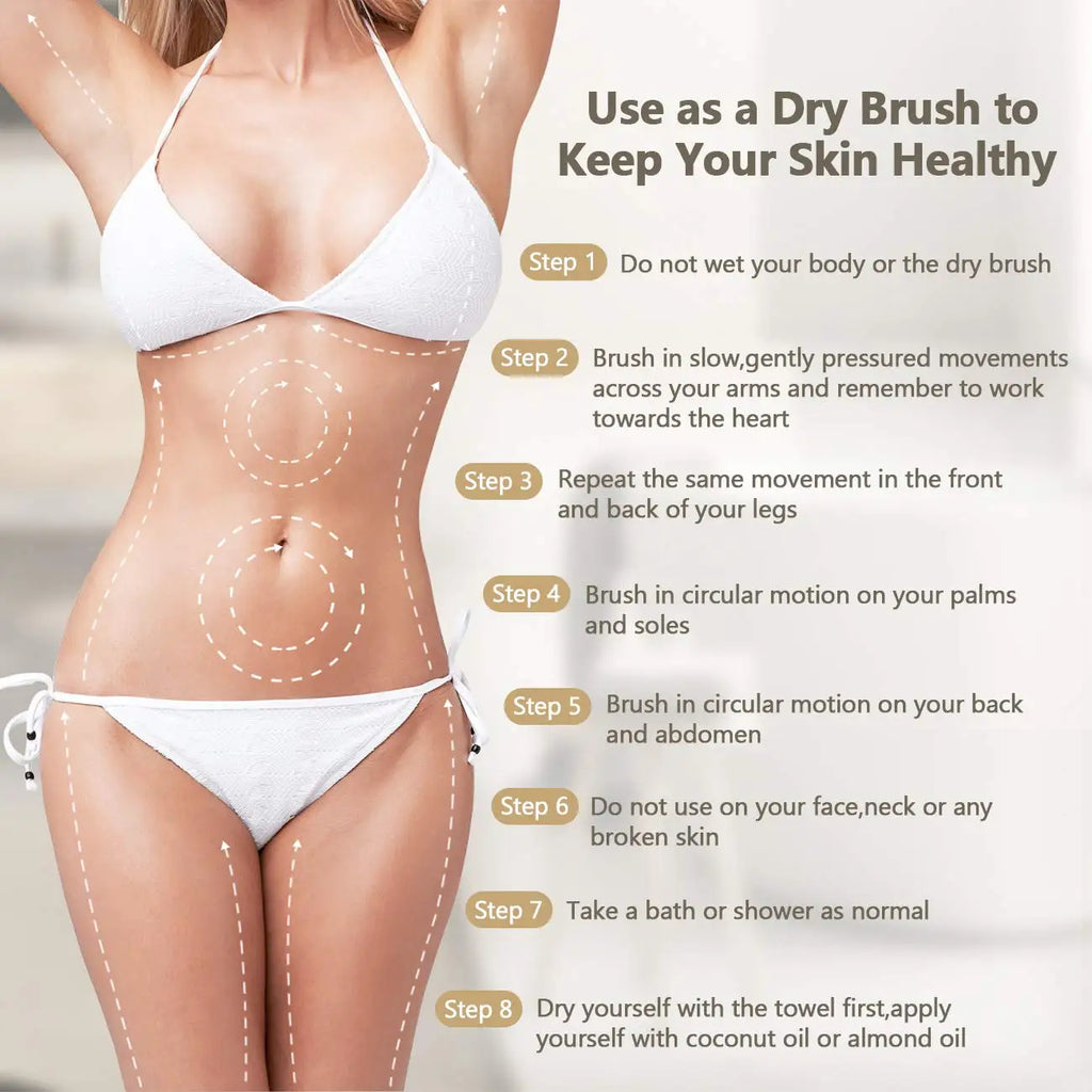 Bamboo Long-Handle Back Brush — Foldable Bath & Massage Brush