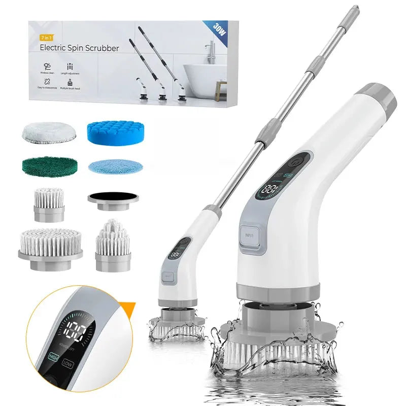 7-in-1 Cordless Electric Spin Cleaning Brush