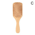 Natural Bamboo Paddle Hair Brush — Detangling Comb Set