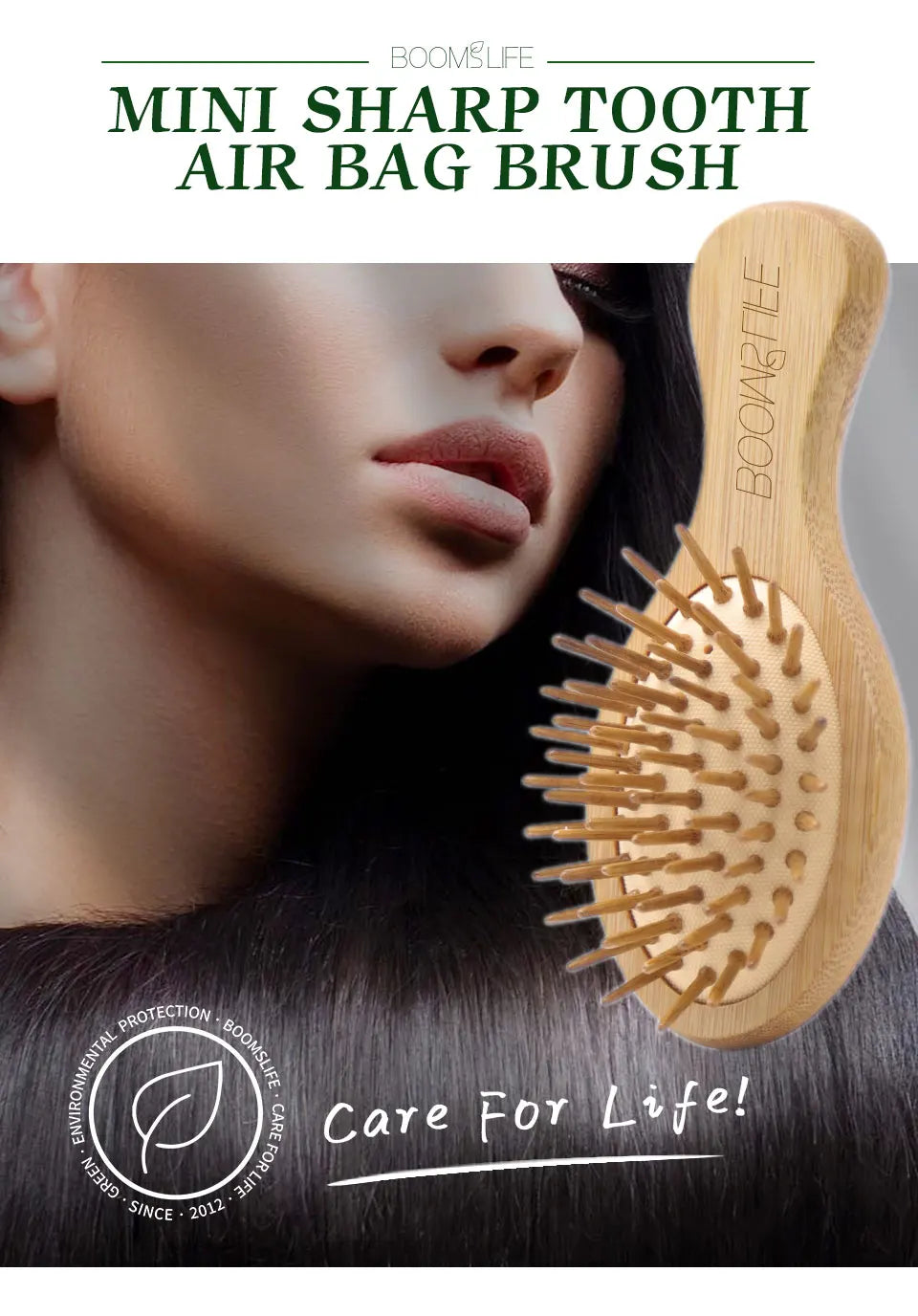 Bamboo Wide-Tooth Scalp Massage Hair Comb